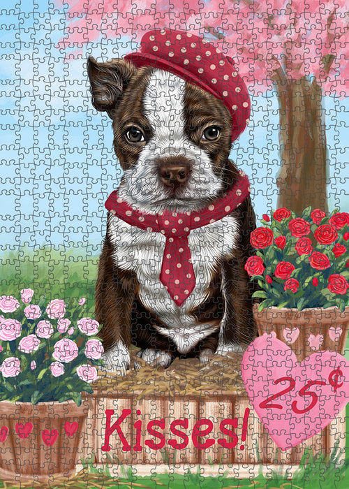 Rosie 25 Cent Kisses Boston Terrier Dog Puzzle with Photo Tin PUZL91988