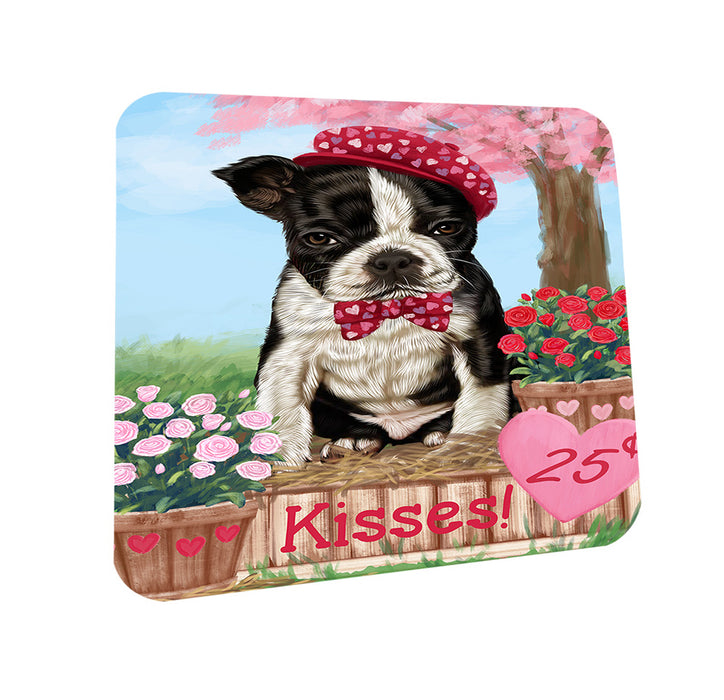 Rosie 25 Cent Kisses Boston Terrier Dog Coasters Set of 4 CST55905