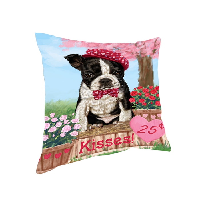 Rosie 25 Cent Kisses Boston Terrier Dog Pillow PIL78080