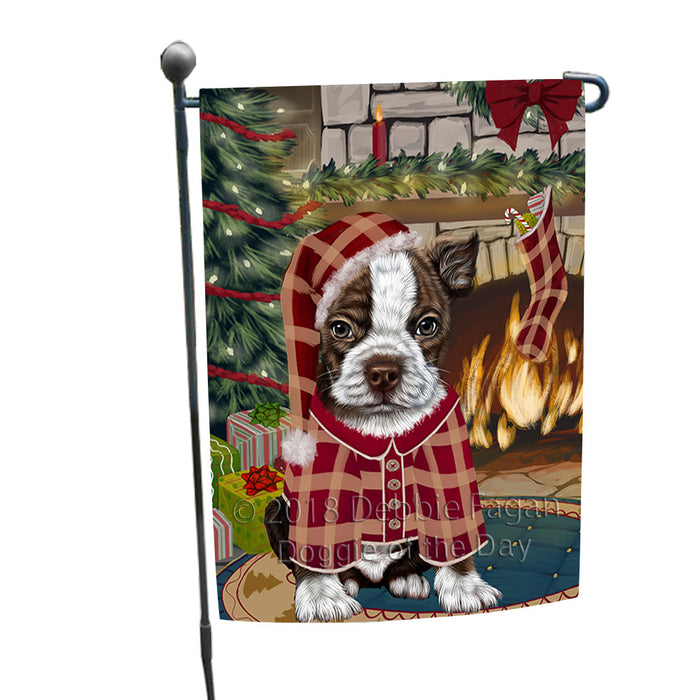 The Stocking was Hung Boston Terrier Dog Garden Flag GFLG55531