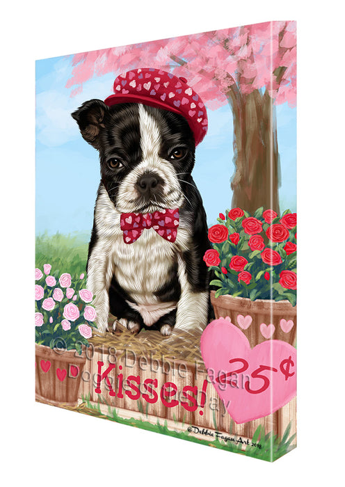 Rosie 25 Cent Kisses Boston Terrier Dog Canvas Print Wall Art Décor CVS125747