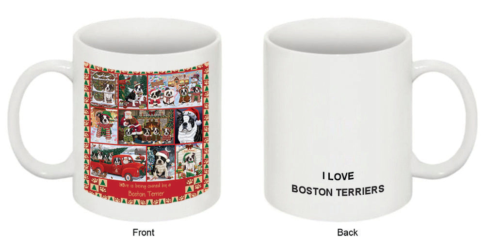 Love is Being Owned Christmas Boston Terrier Dogs Coffee Mug MUG52605