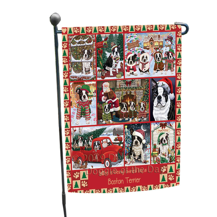 Love is Being Owned Christmas Boston Terrier Dogs Garden Flag GFLG65878