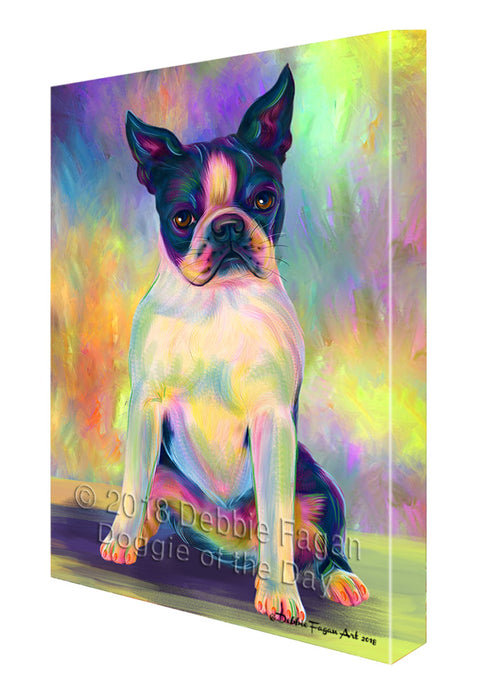 Paradise Wave Boston Terrier Dog Canvas Print Wall Art Décor CVS126782