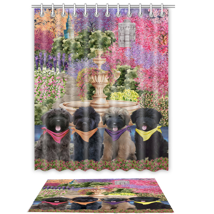 Bouviers des Flandres Shower Curtain & Bath Mat Set: Explore a Variety of Designs, Custom, Personalized, Curtains with hooks and Rug Bathroom Decor, Gift for Dog and Pet Lovers