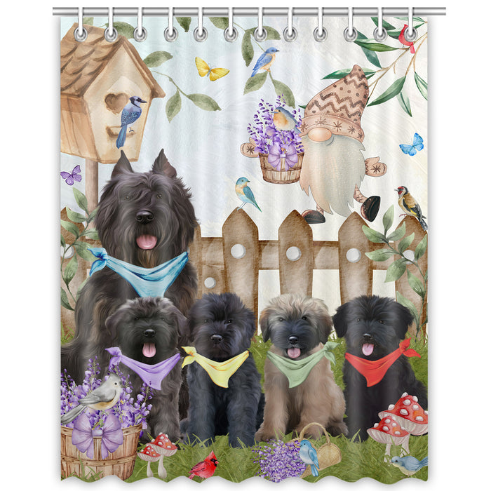 Bouviers des Flandres Shower Curtain: Explore a Variety of Designs, Halloween Bathtub Curtains for Bathroom with Hooks, Personalized, Custom, Gift for Pet and Dog Lovers