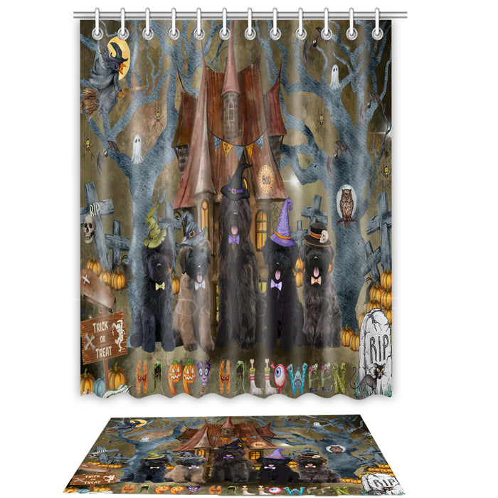 Bouviers des Flandres Shower Curtain & Bath Mat Set - Explore a Variety of Custom Designs - Personalized Curtains with hooks and Rug for Bathroom Decor - Dog Gift for Pet Lovers