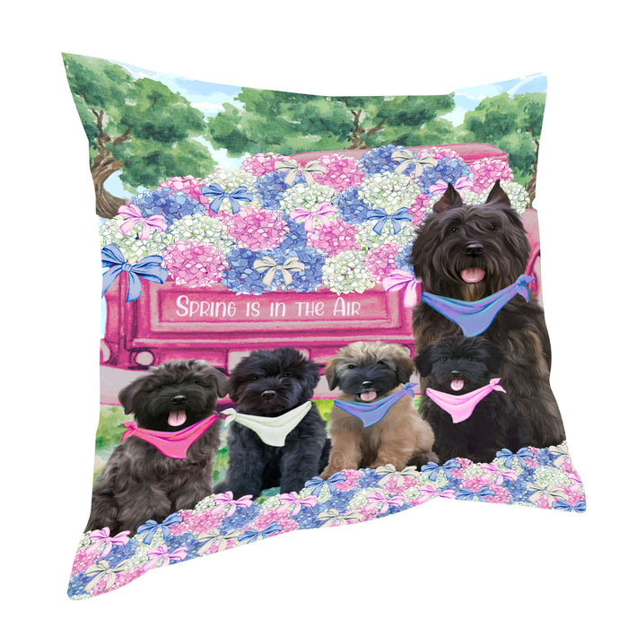 Bouviers des Flandres Pillow, Explore a Variety of Personalized Designs, Custom, Throw Pillows Cushion for Sofa Couch Bed, Dog Gift for Pet Lovers