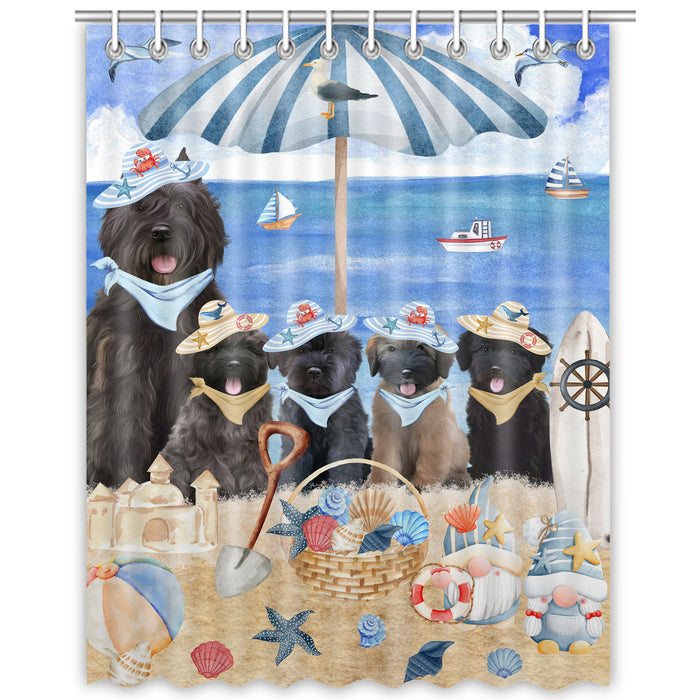 Bouviers des Flandres Shower Curtain: Explore a Variety of Designs, Halloween Bathtub Curtains for Bathroom with Hooks, Personalized, Custom, Gift for Pet and Dog Lovers