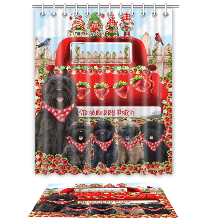 Bouviers des Flandres Shower Curtain & Bath Mat Set: Explore a Variety of Designs, Custom, Personalized, Curtains with hooks and Rug Bathroom Decor, Gift for Dog and Pet Lovers