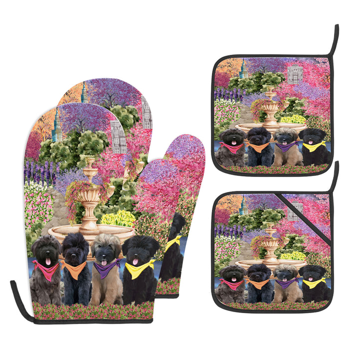 Bouviers Des Flandres Oven Mitts and Pot Holder Set, Explore a Variety of Personalized Designs, Custom, Kitchen Gloves for Cooking with Potholders, Pet and Dog Gift Lovers