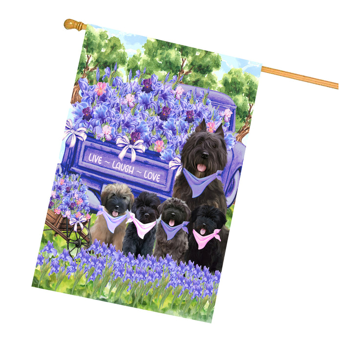 Bouviers des Flandres Dogs House Flag for Dog and Pet Lovers, Explore a Variety of Designs, Custom, Personalized, Weather Resistant, Double-Sided, Home Outside Yard Decor