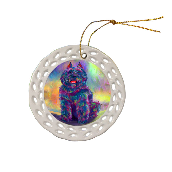 Paradise Wave Bouviers Des Flandres Dog Doily Ornament DPOR58386