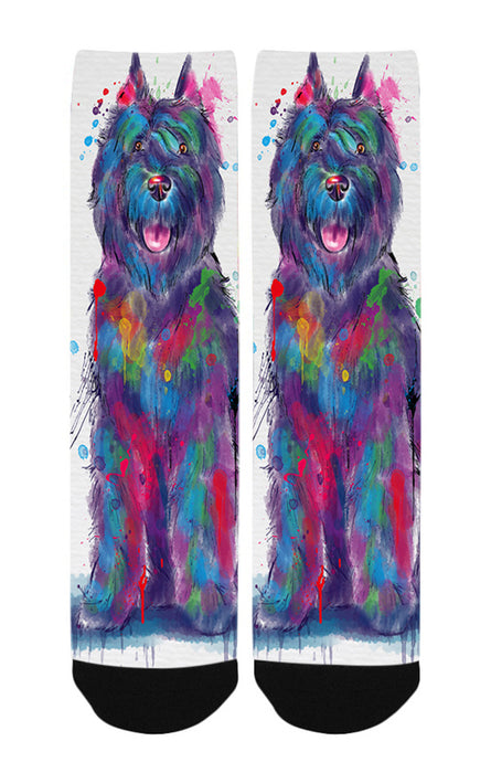 Watercolor Bouviers Des Flandres Dog Women's Casual Socks