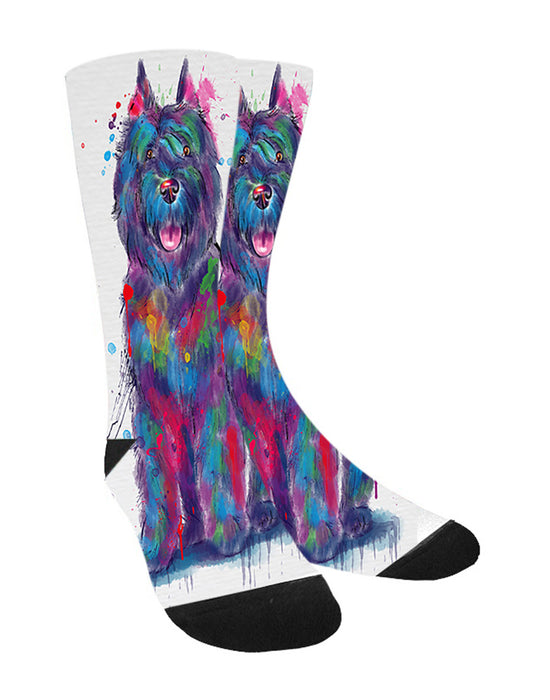 Watercolor Bouviers Des Flandres Dog Women's Casual Socks