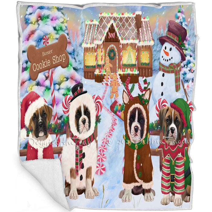 Holiday Gingerbread Cookie Shop Boxers Dog Blanket BLNKT126876