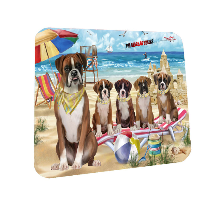 Pet Friendly Beach Boxer Dogs Coasters Set of 4 CSTA58089