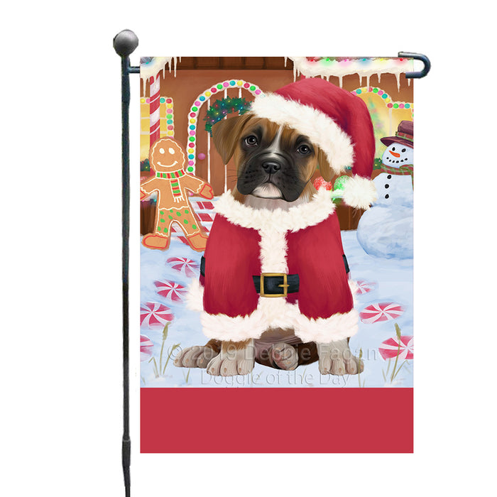 Personalized Gingerbread Candyfest Boxer Dog Custom Garden Flag GFLG63971