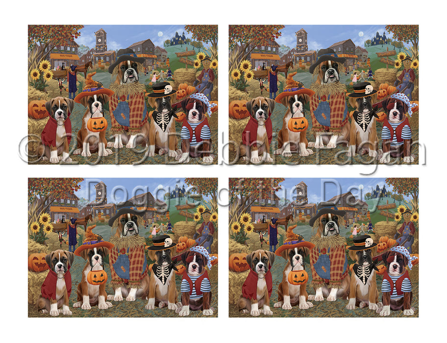 Halloween 'Round Town Boxer Dogs Placemat