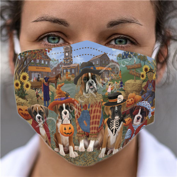 Halloween 'Round Town Boxer Dogs Face Mask FM49936