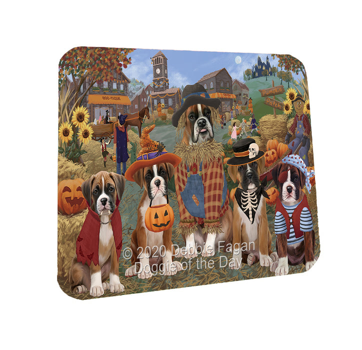 Halloween 'Round Town Boxer Copy Dogs Coasters Set of 4 CSTA57919