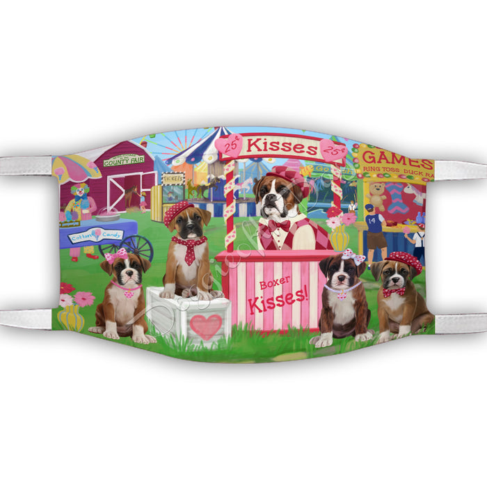 Carnival Kissing Booth Boxer Dogs Face Mask FM48027