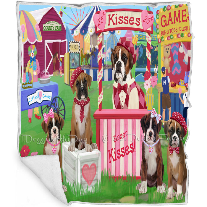 Carnival Kissing Booth Boxers Dog Blanket BLNKT122511
