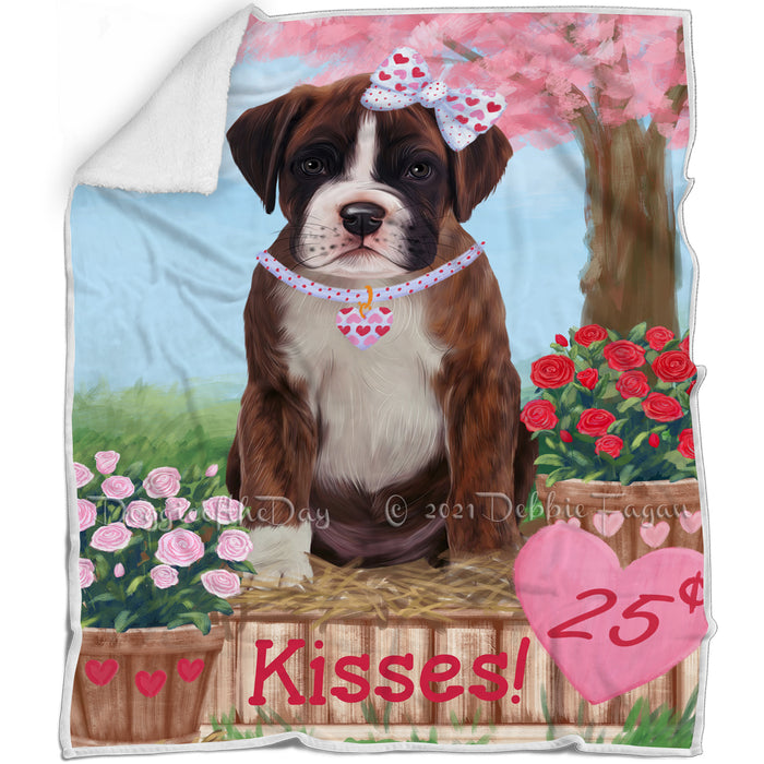 Rosie 25 Cent Kisses Boxer Dog Blanket BLNKT122952