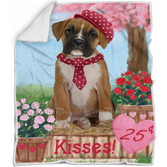 Rosie 25 Cent Kisses Boxer Dog Blanket BLNKT122961