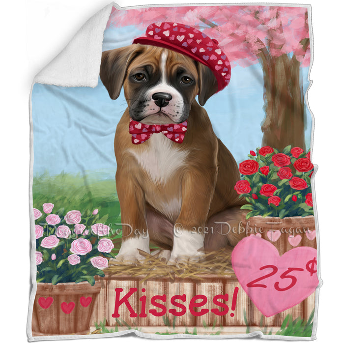 Rosie 25 Cent Kisses Boxer Dog Blanket BLNKT122970