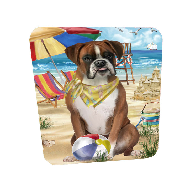 Pet Friendly Beach Boxer Dog Coasters Set of 4 CSTA58130