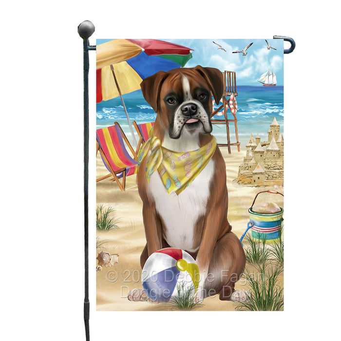 Pet Friendly Beach Boxer Dog Garden Flags Outdoor Decor for Homes and Gardens Double Sided Garden Yard Spring Decorative Vertical Home Flags Garden Porch Lawn Flag for Decorations GFLG67753