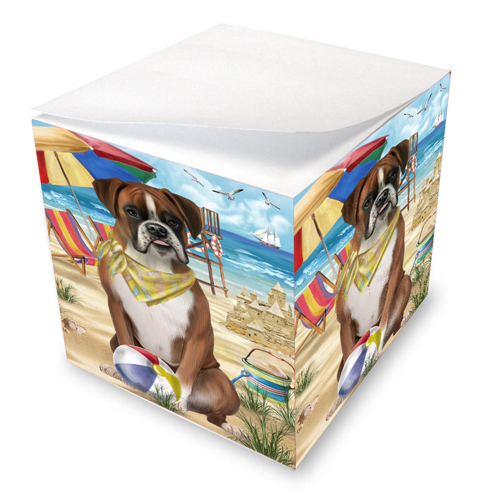 Pet Friendly Beach Boxer Dog Note Cube NOC-DOTD-A57171