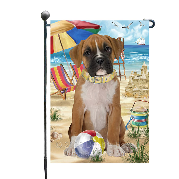 Pet Friendly Beach Boxer Dog Garden Flags Outdoor Decor for Homes and Gardens Double Sided Garden Yard Spring Decorative Vertical Home Flags Garden Porch Lawn Flag for Decorations GFLG67754