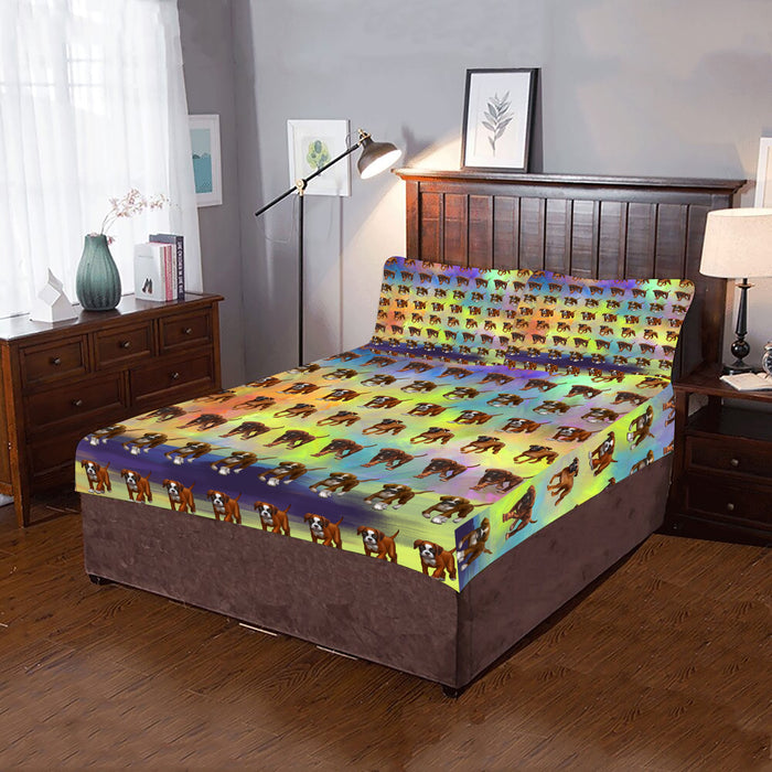 Paradise Wave Boxer Dogs 3-Piece Bedding Set