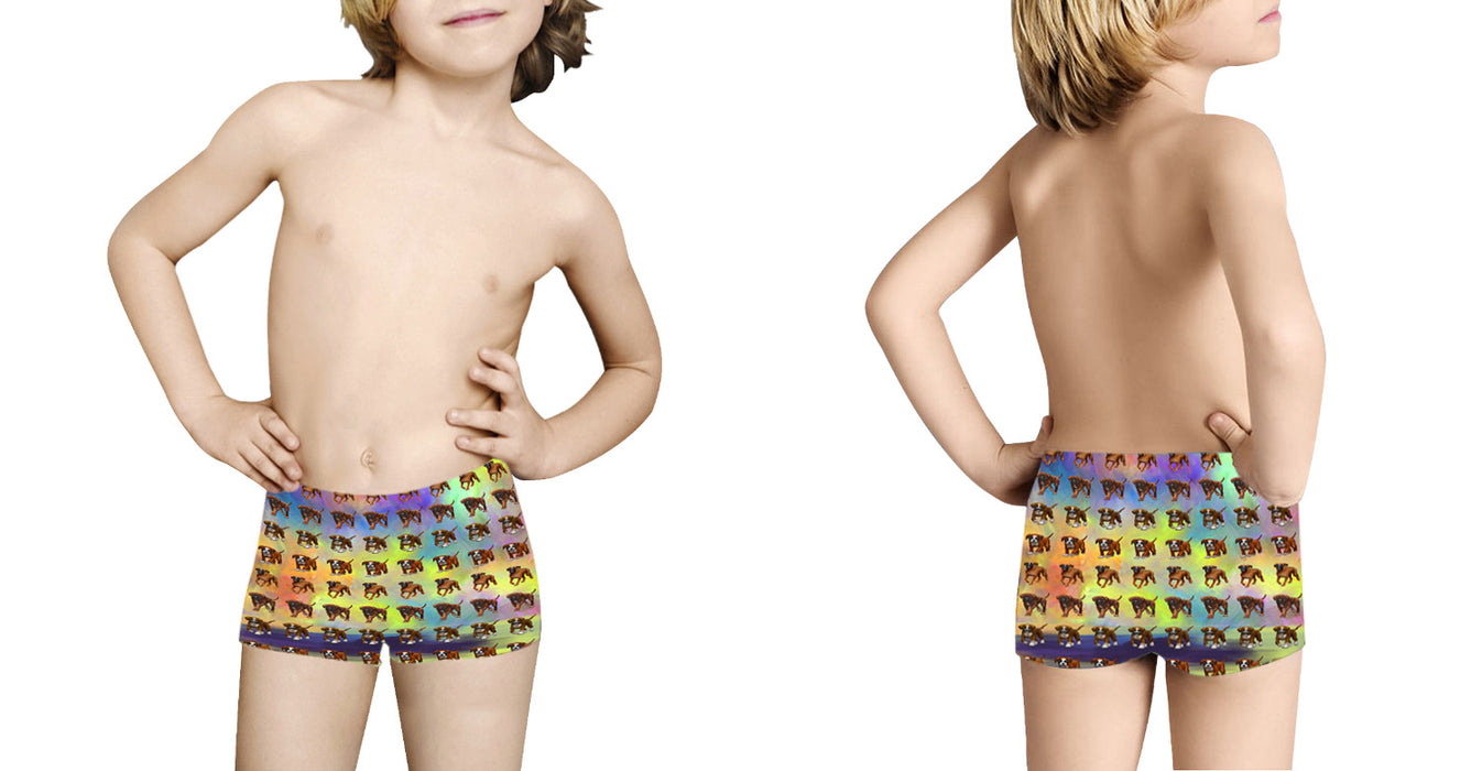 Paradise Wave Boxer Dogs All Over Print Kid's Boxer Briefs