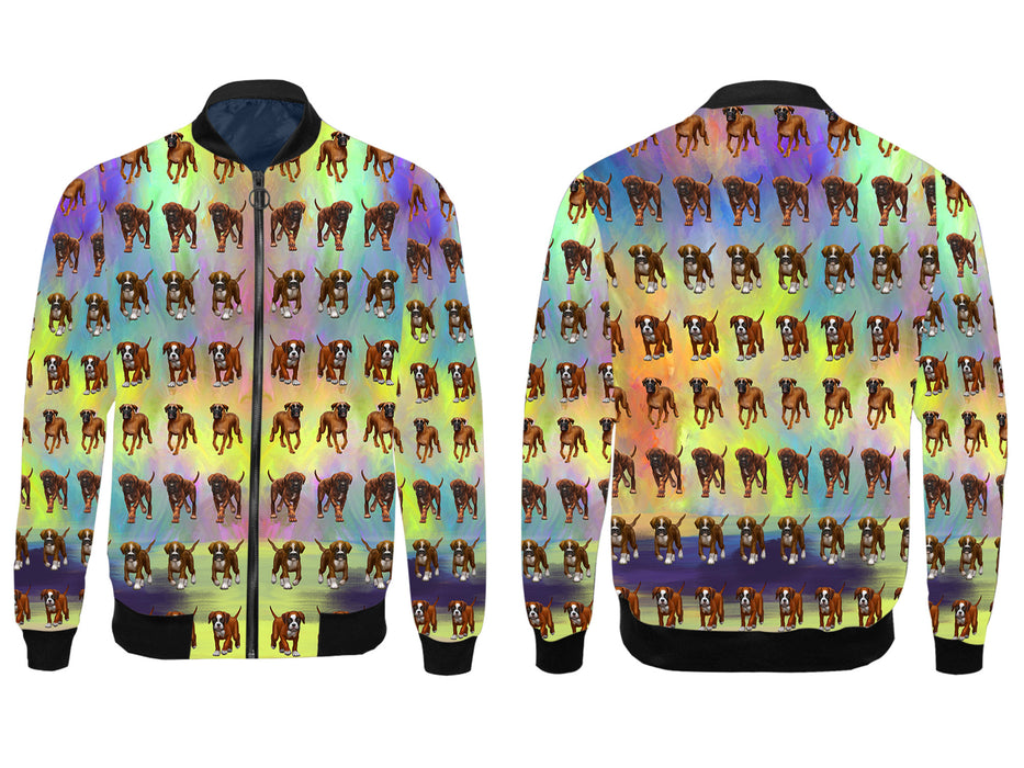 Paradise Wave Boxer Dogs All Over Print Wome's Jacket