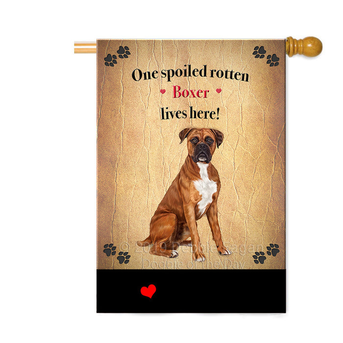 Personalized Spoiled Rotten Boxer Dog Custom House Flag FLG-DOTD-A63195