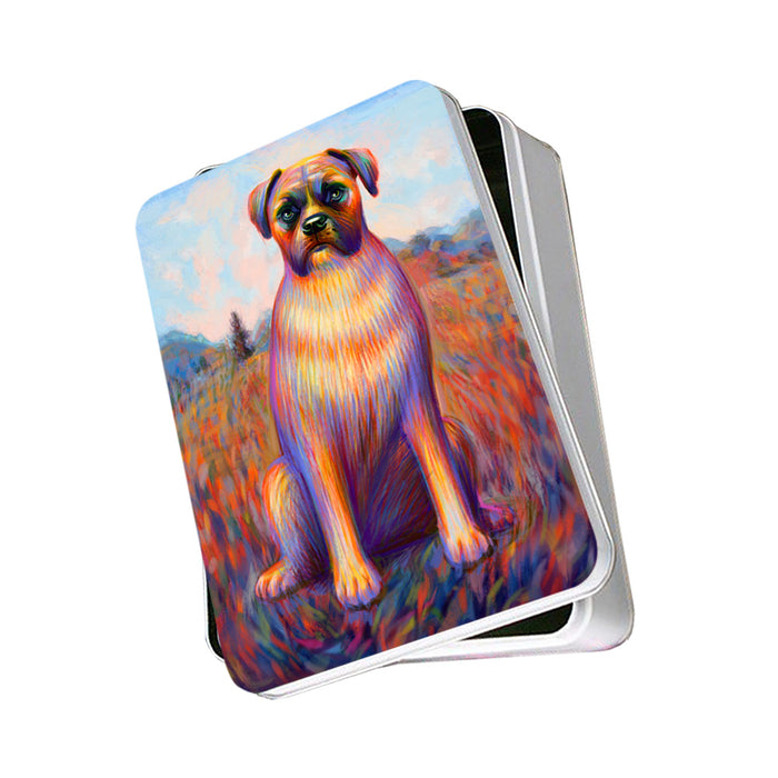 Mystic Blaze Boxer Dog Photo Storage Tin PITN53576