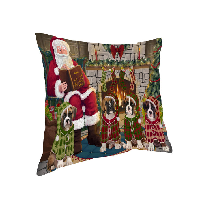 Christmas Cozy Holiday Tails Boxers Dog Pillow PIL69360