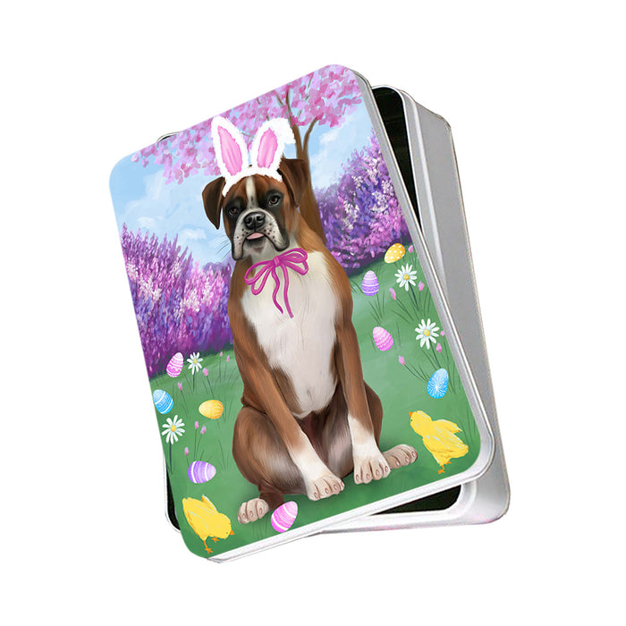 Boxer Dog Easter Holiday Photo Storage Tin PITN49064
