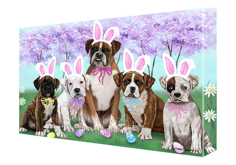 Boxers Dog Easter Holiday Canvas Wall Art CVS57198