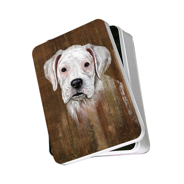 Rustic Boxer Dog Photo Storage Tin PITN50356