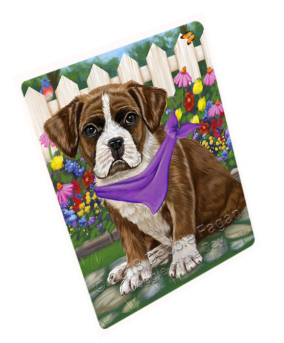 Spring Dog House Boxers Dog Tempered Cutting Board C53295