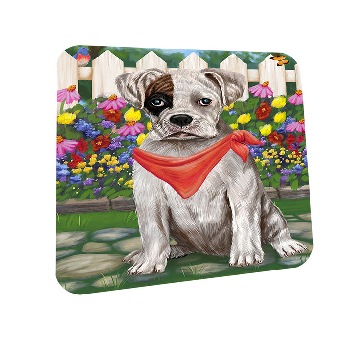 Spring Floral Boxer Dog Coasters Set of 4 CST49770