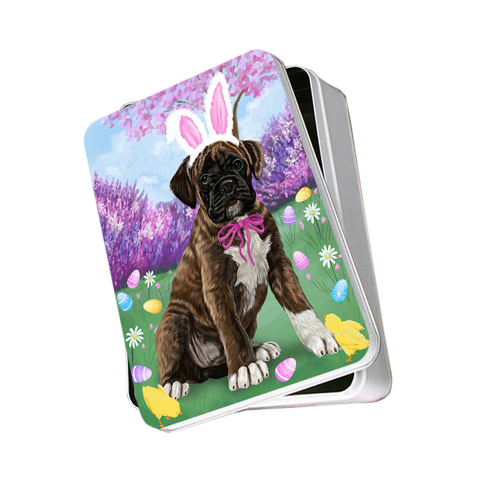Boxer Dog Easter Holiday Photo Storage Tin PITN49067
