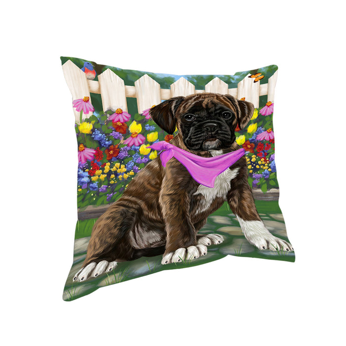 Spring Floral Boxer Dog Pillow PIL55104