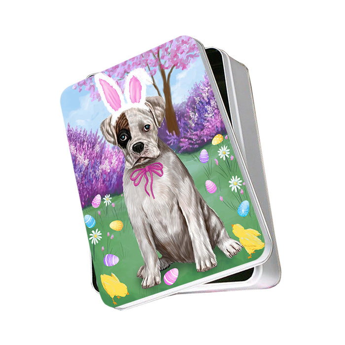 Boxer Dog Easter Holiday Photo Storage Tin PITN49068