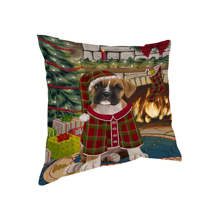 The Stocking was Hung Boxer Dog Pillow PIL69888