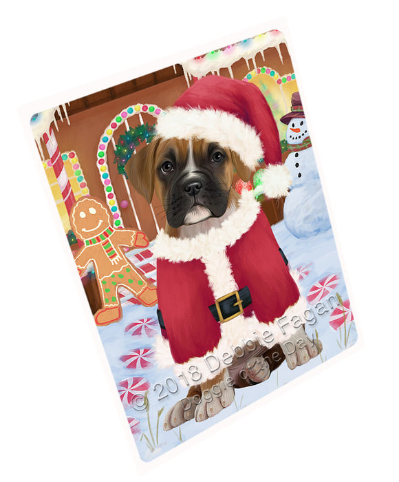 Christmas Gingerbread House Candyfest Boxer Dog Large Refrigerator / Dishwasher Magnet RMAG99528